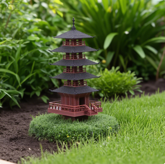 Bonsai Garden Ideas - Garden Aquarium Bonsai Decor Mini Pagoda