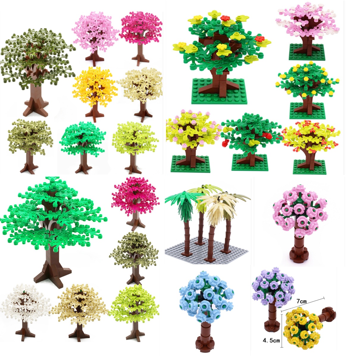 Bonsai Garden Lego Set - Buildings Blocks Tree Flower Sets City