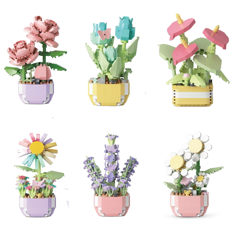Mini Potted Flowers Building B - огляд і ціна Bonsai Garden Lego Set