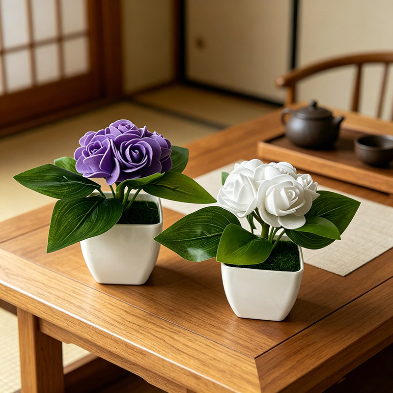 4pcs artificial 6 roses simula - огляд і ціна Bonsai Garden Shop
