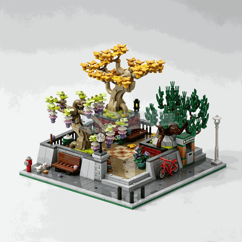 1309PCS Corner Park Bonsai Tre - огляд і ціна Bonsai Garden Lego Set