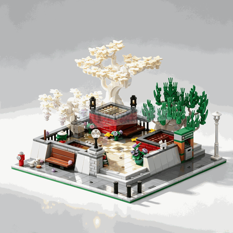 1309PCS Corner Park Bonsai Tre - огляд і ціна Bonsai Garden Lego Set