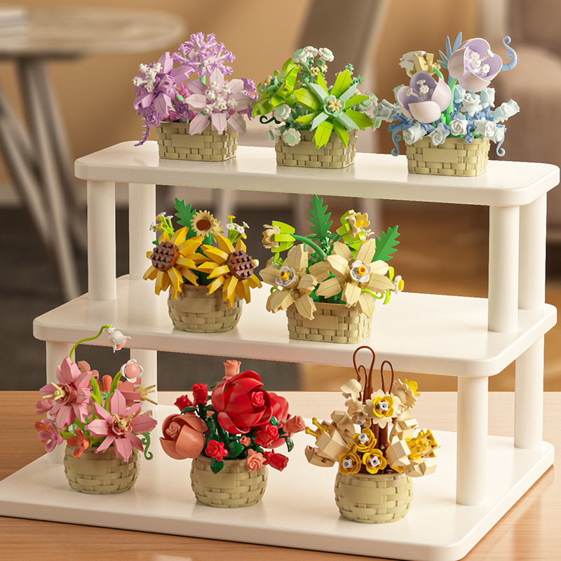 DIY MOC Potted Rose Sunflower  - огляд і ціна Bonsai Garden Lego Set