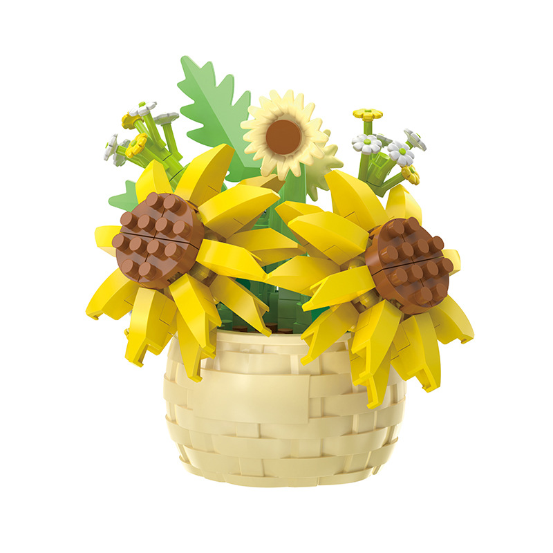 DIY MOC Potted Rose Sunflower  - огляд і ціна Bonsai Garden Lego Set