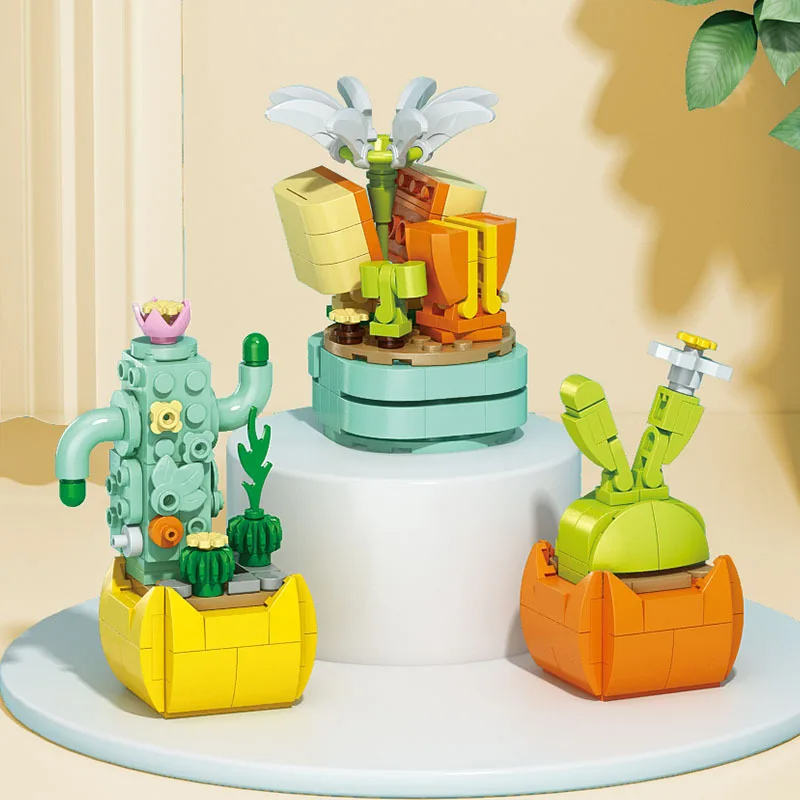 New Flowers Succulents Buildin - огляд і ціна Bonsai Garden Lego Set