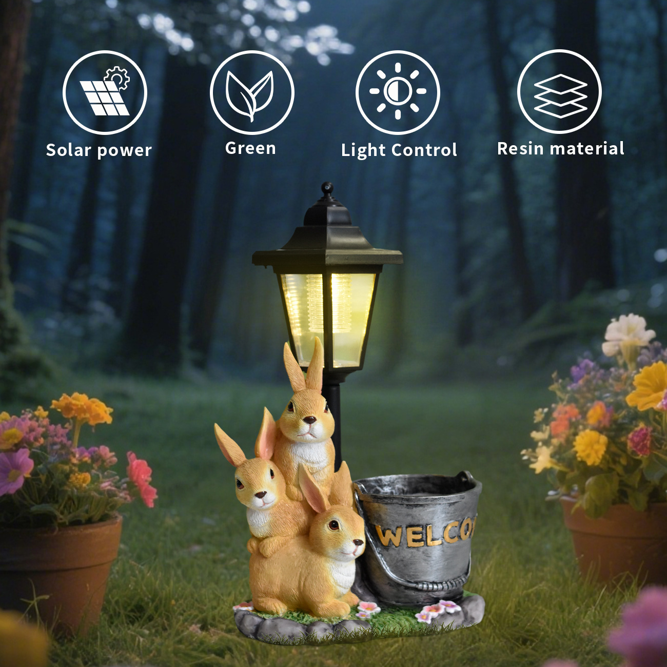 New rabbit solar garden light  - огляд і ціна Bonsai Garden Ideas