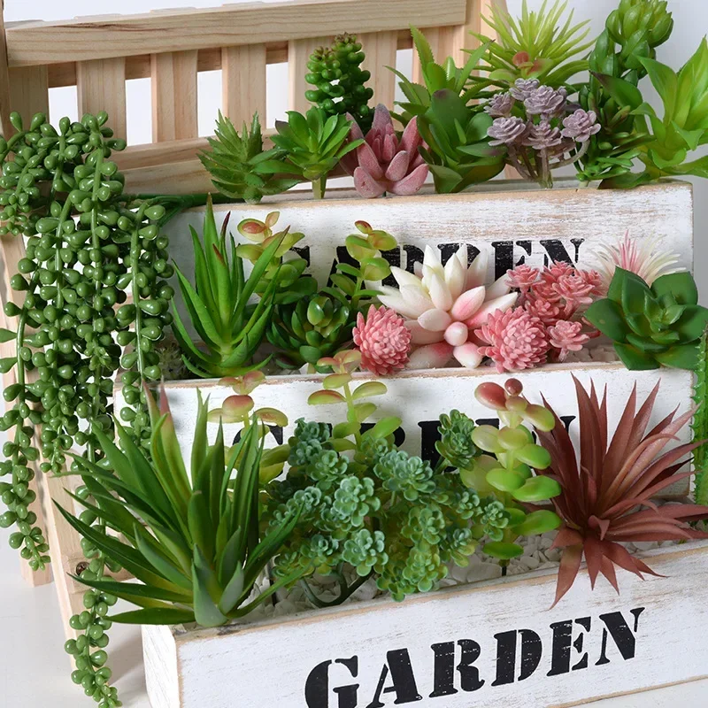 10/20Pcs PVC Succulents Plants - огляд і ціна Bonsai Garden Ideas